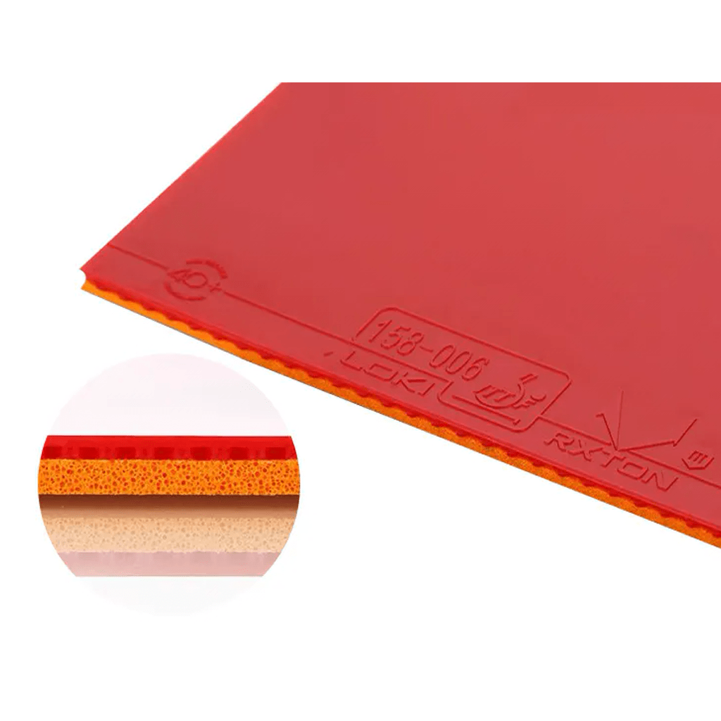 Borracha Tênis de Mesa - Rxton 3 Max ITTF - LOKI - Preto